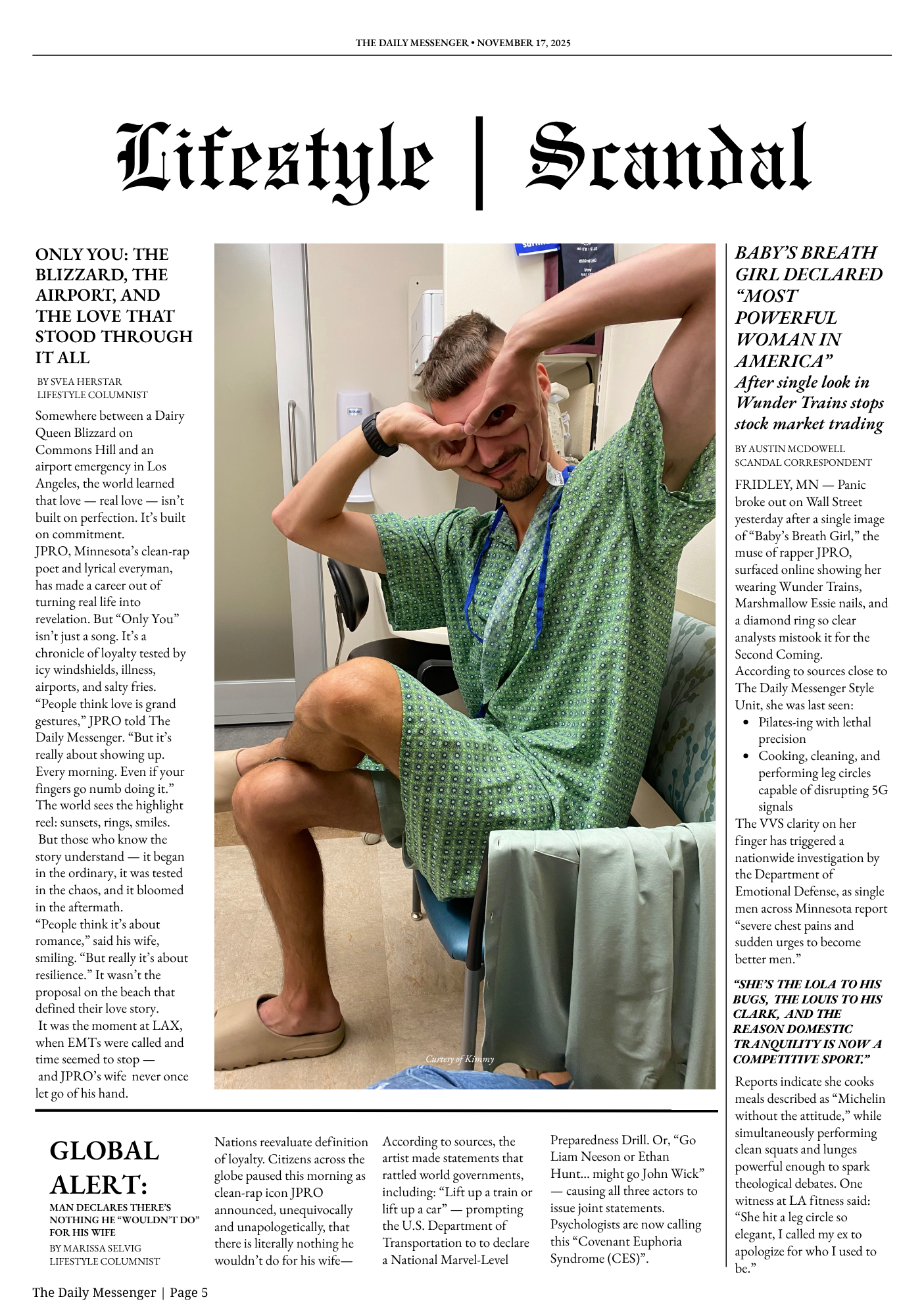 The Daily Messenger Collectible Newspaper